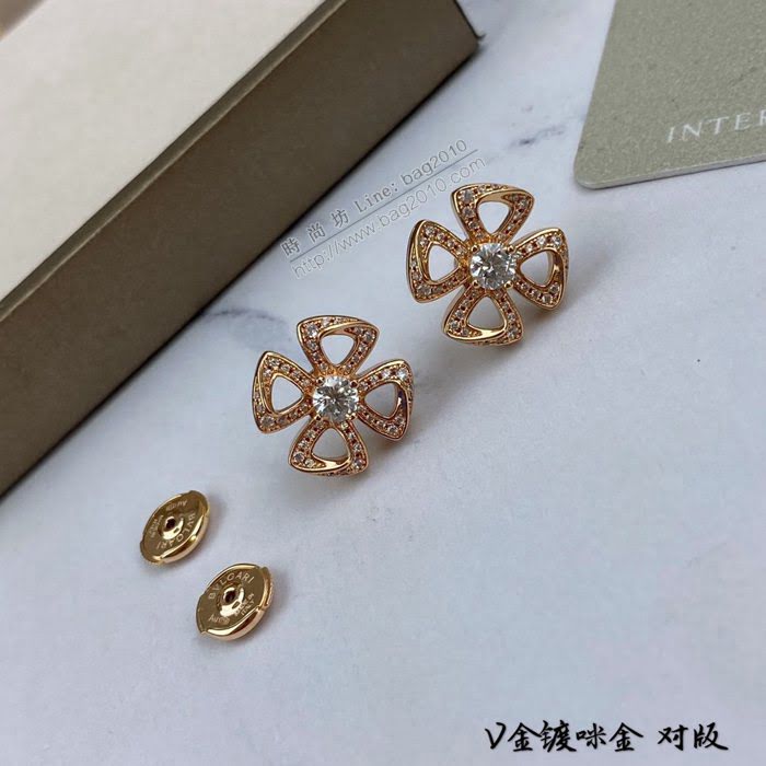 Bvlgari飾品 寶格麗新款925對版詠綻耳釘耳環  zgbq3304